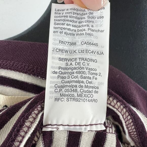 Rivet & Thread Madewell Oversized Tee Stripe Purple White Short Sleeves XL NEW - Picture 12 of 12